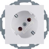 SCHUKO soc. out. 45°, S.1/B.3/B.7, p. white glossy