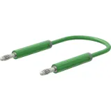 Measuring lead with (4 mm lamella plug, straight) to (4 mm lamella plug, straight), 1 m, green, PVC, 1.0 mm², 64.1070-10025