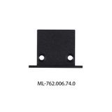 End cap for VF without hole, black color, 1 pc