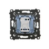Single socket outlet with Schuko earthing, with shutters, (module), Simon 24, IP20, 16A, graphite mat