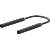 Safety measuring lead with (4 mm lamella plug, straight) to (4 mm lamella plug, straight), 1.5 m, black, PVC, 1.0 mm², CAT II, 66.1053-15021