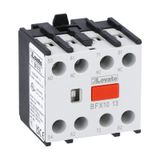 Auxiliary contact with front centre mounting. Screw terminals, for BF00, BF09...BF150 series contactors, 1NO+3NC