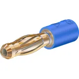 Reducer adapter, 2 mm plug to 2 mm socket, blue, CAT II, 24.0106-23