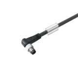 Sensor/actuator line, M8, Number of poles : 5, 3 m, pin, 90&deg;, Shielded: No, LED: No, Sheath material: PUR, Halogen: No