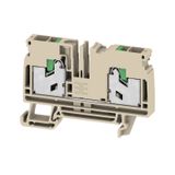 Feed-through terminal block, SNAP IN, dark beige, 6 mm², 41 A, 1000 V,