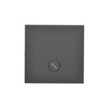 Single button for switches and push buttons, black matt