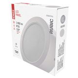 LED surface luminaire RUBIC, round, white, 18W, neutral white