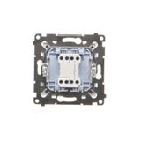 Single contact push button without pictogram, (module), 10AX, quick connection, satin, metallized