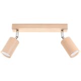 CEILING LAMP BERG 2 NATURAL WOOD GU10 2X40W IP20