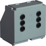Measuring frame short for sockets for measurement, 3-phase