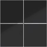 Push button cover, double, A.x/C.x, glossy night black