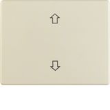 Rocker imprinted arrows symbol, arsys, white glossy