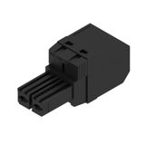 PCB plug-in connector, female plug, 7.62 mm, Number of poles: 2, 180°, PUSH IN without actuator, Tension-clamp connection, Clamping range, max. : 10 mm², Box