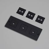 3G WALL PLATE / HORIZONTAL / WITH INFILLS / WITHOUT LOGO / BLACK