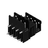PCB plug-in connector, male header, open side, THT solder connection, 5.08 mm, Number of poles: 8, 90°, Solder pin length (l): 3.2 mm, tinned, black, Box
