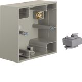 Surface-mtd housing 1gang, K.5, stainless steel matt, lacq.