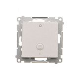 Double intermediate switch with indicator light, 10AX, matt aluminum
