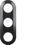 Cover frame 3-way, Series 1930, glossy black