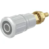 4 mm socket, threaded bolt, mounting Ø 12.2 mm, CAT III, CAT IV, white, 23.3140-29