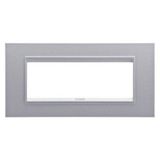 LUX PLATE - IN TECHNOPOLYMER - 6 MODULES - MONOCHROME TITANIUM - CHORUSMART