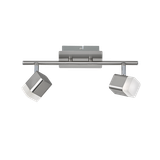 Roubaix LED spotlight 2-pc brushed steel
