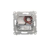 IP44 single Schuko socket outlet with shutters and frame seal - same color flap&frame, module, 16A, quick connection, graphite mat