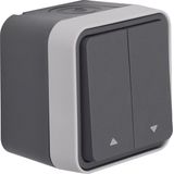 Blind series switch 1pole with imprinted symbol arrow surface-mounted