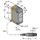 Photoelectric Sensor Diffuse-Mode Sensor with Fixed Background Suppression   Q20PFF100Q