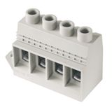 Printed circuit board terminals, 15.00 mm, Number of poles: 3, 90°, Solder pin length (l): 4.5 mm, tinned, Pebble grey, Clamping yoke connection, Clamping range, max. : 50 mm², Box