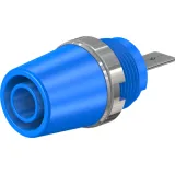 4 mm socket, flat plug connection, mounting Ø 12.2 mm, CAT II, blue, 23.3110-23