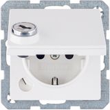 SKO Sock out hing cov, f-m lock - diff clo, Q.1/Q.3/Q.7, pol wh velv