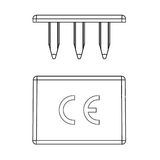 Busbar end-cap 4-pole, 10mmý