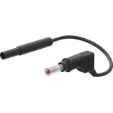 Measuring lead with (4 mm lamella plug, straight) to (4 mm lamella plug, straight), 2 m, black, PVC, 1.0 mm², CAT II, 66.1048-20021