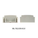 End cap without hole for AZ, silver color, 1 pc