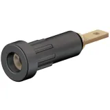 2 mm socket, flat plug connection, mounting Ø 4.9 mm, black, 23.1011-21