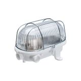 OVAL-7040G, E27, 25W, grey-cast iron, cover transparent-glass, IP54, steel cage