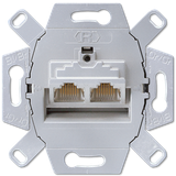 Cat. 6 / Class E data outlet for 2 terminals (separate)