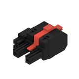 PCB plug-in connector, female plug, 7.62 mm, Number of poles: 2, 180°, PUSH IN with actuator, Clamping range, max. : 6 mm², Box