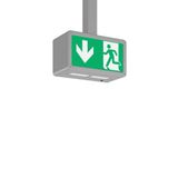 RECHTECK, 4,5 W, silver, on/off Pendant luminaires, L 250 B 125 H 140,