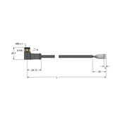 Actuator and Sensor Cable, PUR Connection Cable   PKWS4M-3/TXG