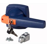 K4DB/C Toggle, 12mm, door installation, blue, cylinder lock