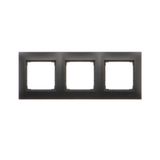 Triple frame, black matt
