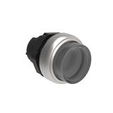 Illuminated Push-Push button actuator Ø22mm Platinum series chromed plastic, extended. Push ON-Push OFF, transparent