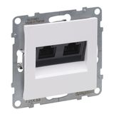 2XRJ45 SOCKET CAT6 UTP WHITE
