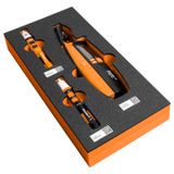 Insert (workshop trolley), with tools, Height: 390 mm, Width: 185 mm, 