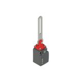 Safety switch with slotted hole lever