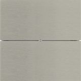 B.IQ push-button 2gang comf, KNX - B.IQ, stainless steel, metal brushe
