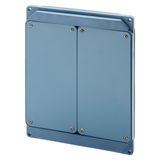 QMC16/63 - FLANGED PANEL - 2 VERTICAL IB SOCKET OUTLET 16/32A IP55 - LIGHT BLUE