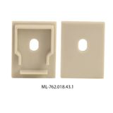 End cap with hole for ZR, gray color, 1 pc