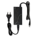 Power adapter 84W, DC12V/7A, IP20, black plastic, with plug